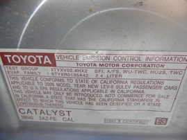 2008 TOYOTA CAMRY LE SILVER 2.4L AT Z17789